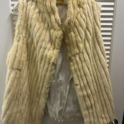 Vintage White Mink Vest