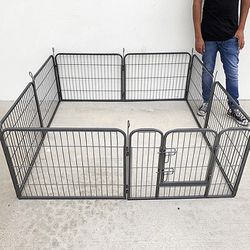 (Brand New) $65 Pet 8-Panel Playpen, Each Panel (24” Tall X 32” Wide) Heavy Duty Dog Exercise Fence Gate Crate Kennel 