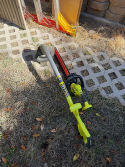 Electric hedge trimmer and weedwacker