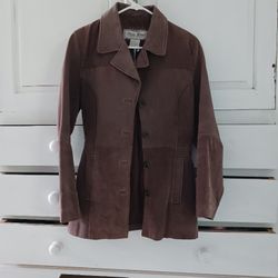 Womens Paris Blues Outerwear Brown Vintage Leather JacketI
