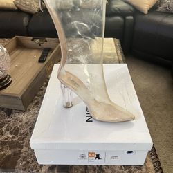Clear Statement Booties Size 6 1/2