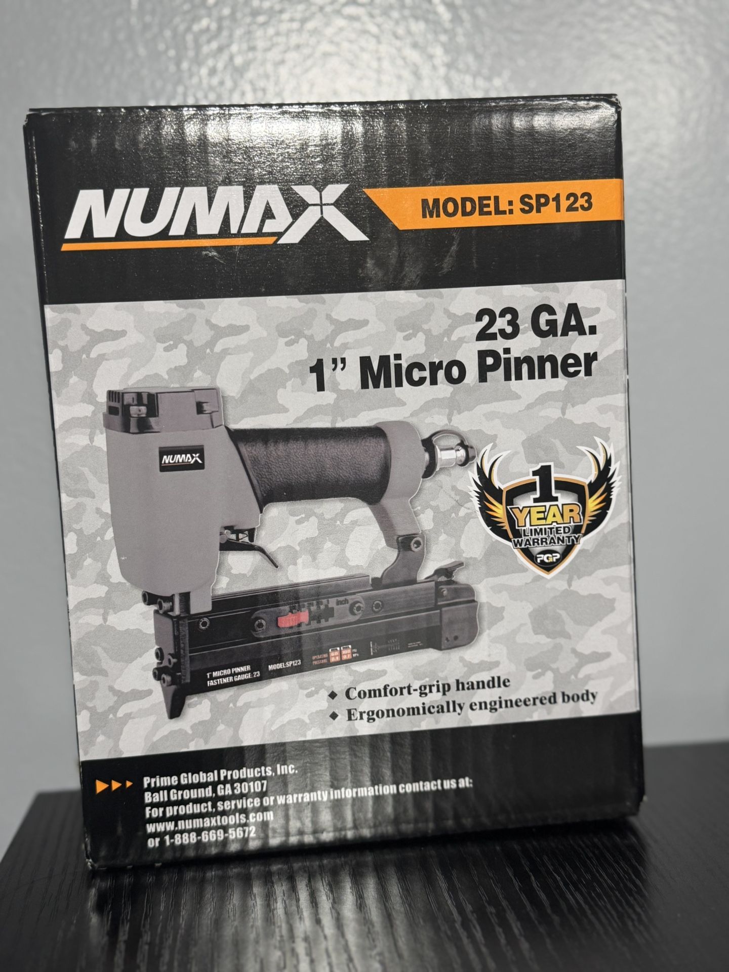 NuMax SP123 Pneumatic 23-Gauge 1" Micro Pin Nailer