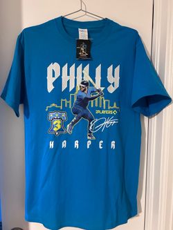 Men's Bryce Harper Blue City Connect MLB Players Choice Graphic T-Shirt NWT