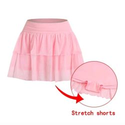 Light Pink Skirt With Shorts