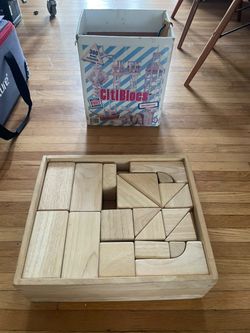 Wooden Building Blocks Bundle - CitiBlocs + Tray Set