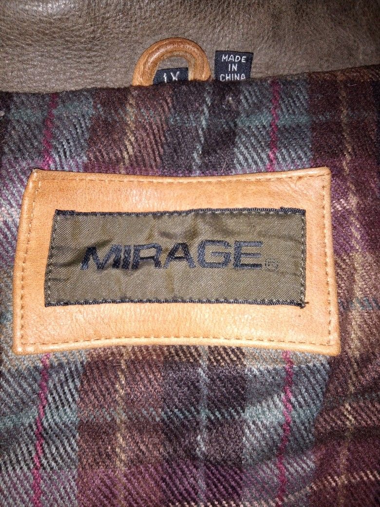 M I R A G E Leather Jacket For Mountain Cold Weather Riding A Horse In The Mountain