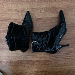 Patent Leather Ankle Boots