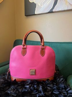 Dooney & Bourke Zip Zip Satchel In Hot Pink Detachable Strap Included🎀