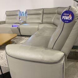 Gorgeous  Leather Sectional $50 Down Ask For Details 