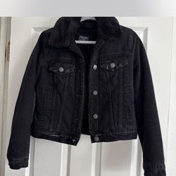 Abercrombie Black Jeans Jacket 