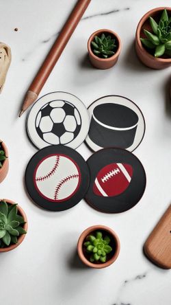 Sport Themed Coaster Set