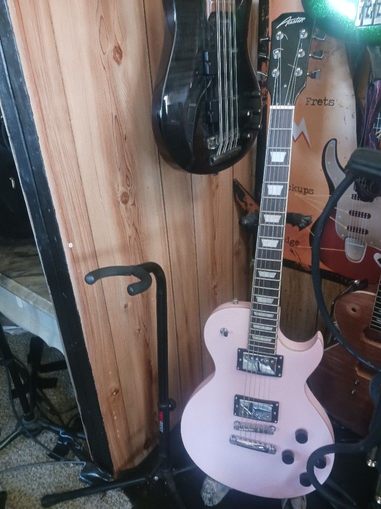 Candy Pink Les Paul Style Guitar