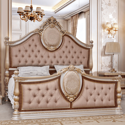 Palais Doré Gold/Cherry/Pearl Eastern King Bed / HD-EK9021