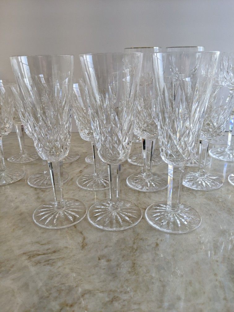 Waterford Crystal Lismore Champagne Flutes 3 Available