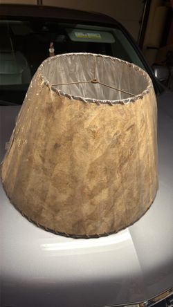 Leonard Foss Studios Hand Made Lamp Shade Marble Bark 24 Inch