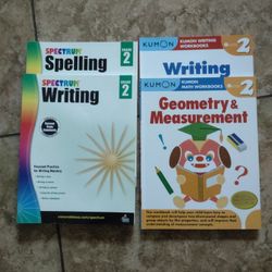 Spectrum and KUMON grade 2 learning Books 