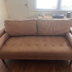 2-Seater Suede Sofa
