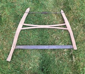 Vintage saw for barn decor on a farm