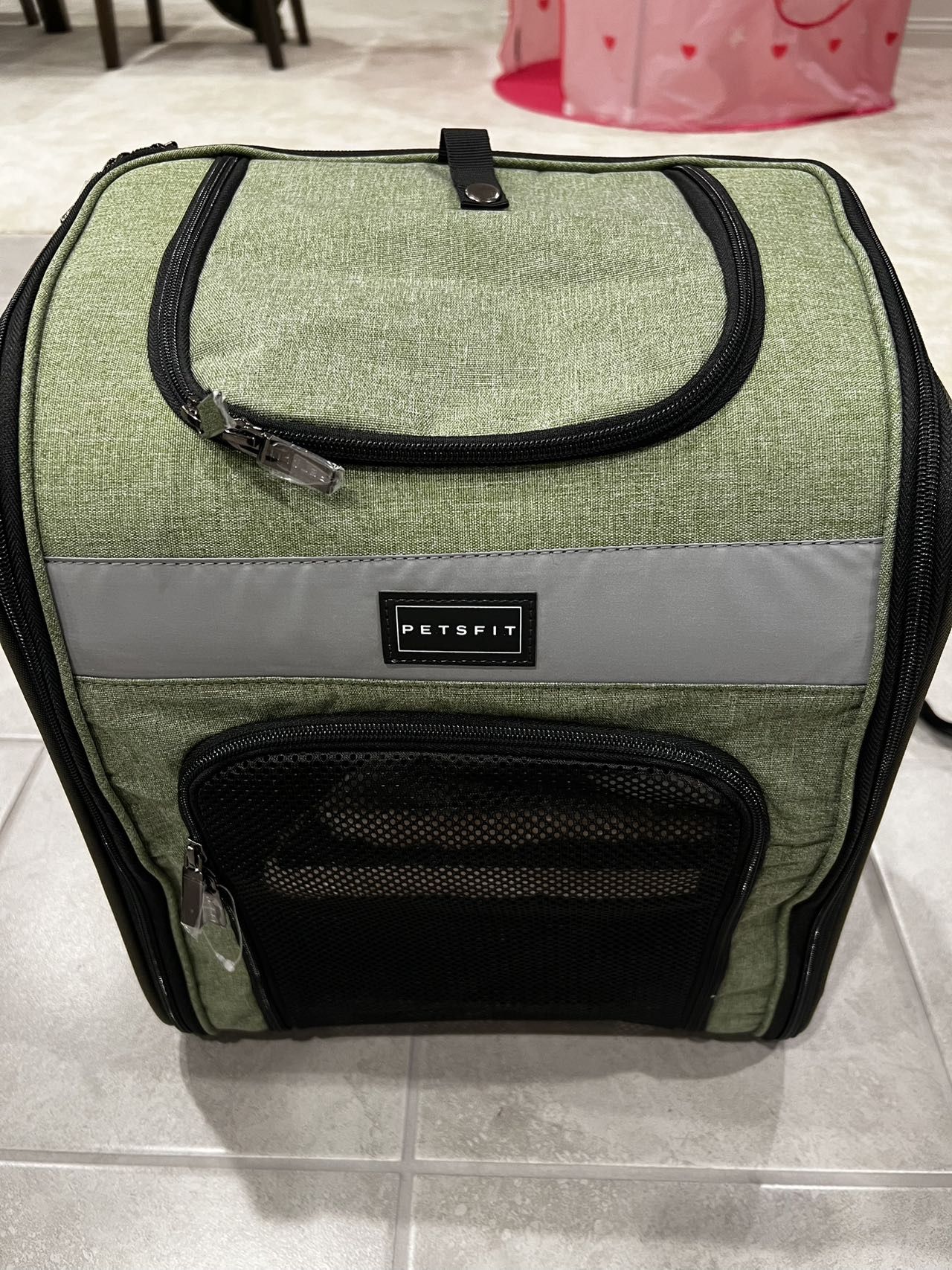 Petsfit Cat Backpack Carrier,Dog Carrier Backpacks Expandable with Great Ventilation,Fleece Mat,Perfect for Hiking,