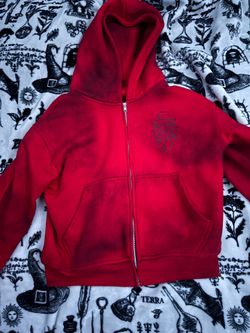 Red loner hoodie