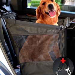 Waterproof Pet Car Seat With Safety Belt For Dogs Travel Protection