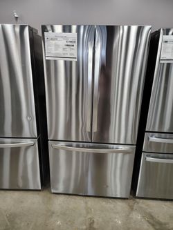 LG stainless steel refrigerator French door 27cu counter depth