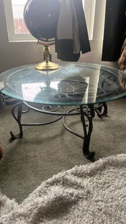 Glass coffee table