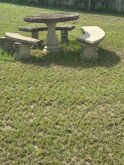 Free concrete table and chairs