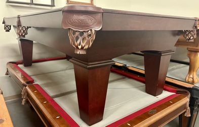 Connelly 8 Foot Medium Brown Taper Leg Pool Table