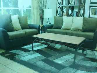 Microfiber sofa love seat set