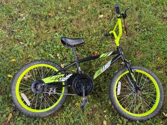 Dynamo Kids BMX Bike Black and Neon Green