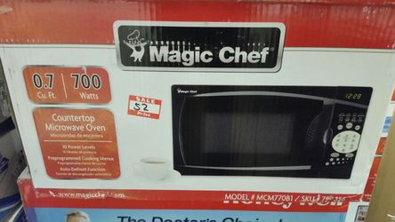Magic chef countertop microwave oven