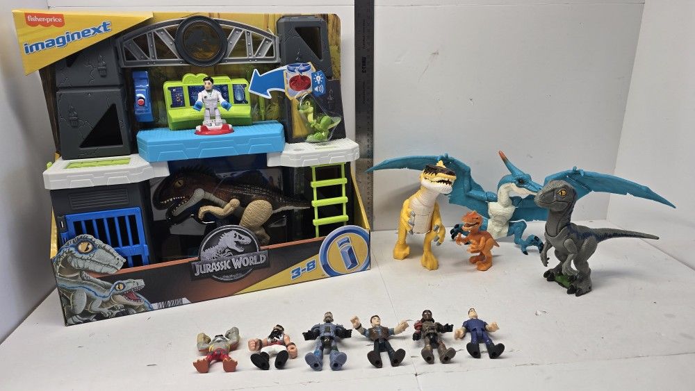 Imaginext Juraseic World Fisher-Price Dinosaur 🦕 Playset Kids Toys Dinos Raptor T-Rex Boys Room