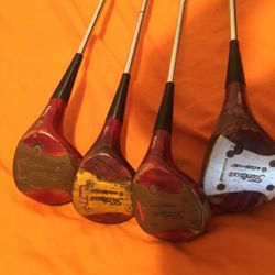 VINTAGE  TITLEIST ACUSHNET WOOD SET  1,3,4,5 WOOD CLUB PRE-OWNED