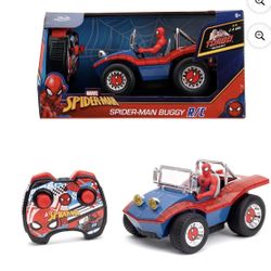 Marvel Spider-Man RC Buggy: Remote Control Vehicle for Fine Motor Skills, Battery Powered Plastic Car, 2 Pieces