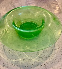 Green Depression Glass Bowl