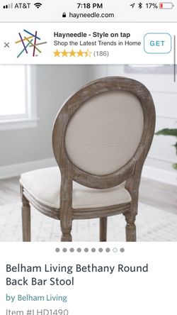 Belham living bethany round sale back counter stool