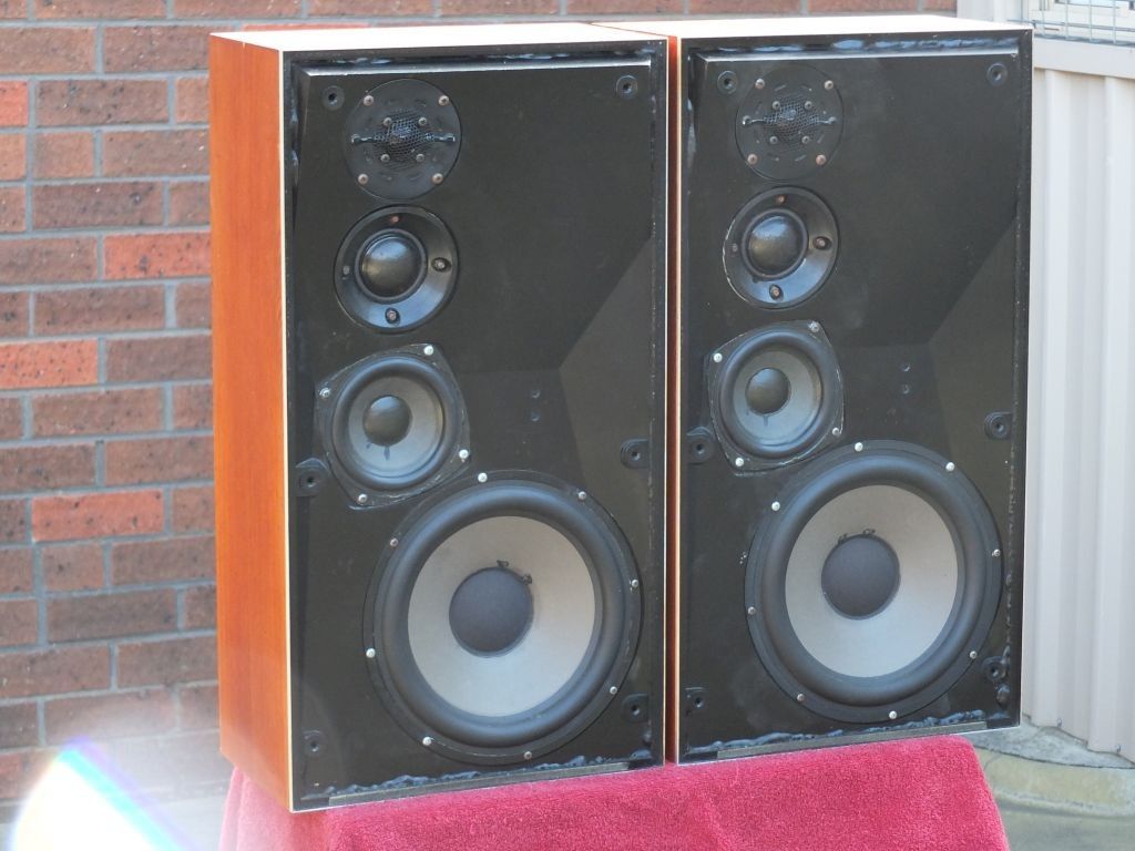 Beovox M70 4 way speakers in teak cabinets