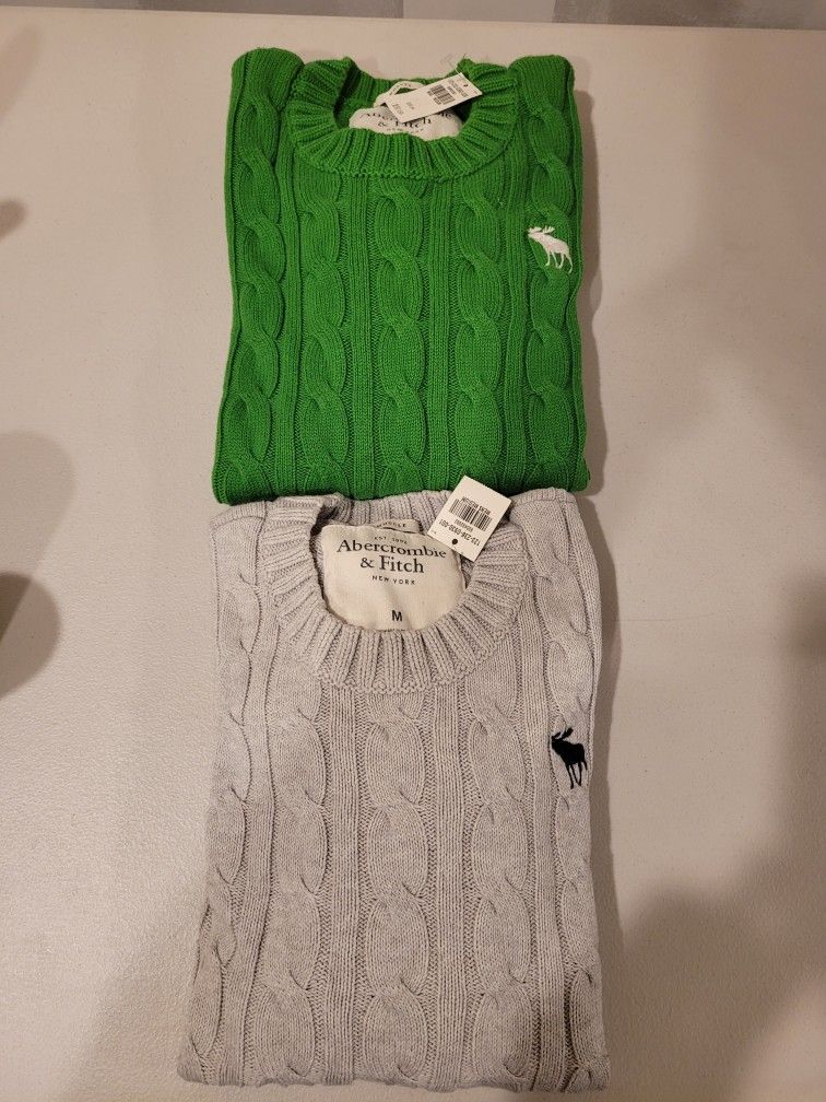 Men's Abercrombie Sweaters slim fit (M) 2 for $40 Firm (Walnut 91789)