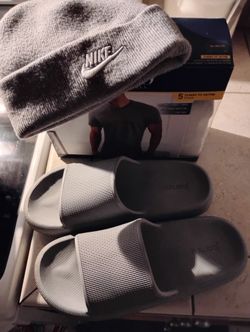 Box Of 5 Polo Undershirts , Gray Nike Hat &  Joomra Slides Sz 11