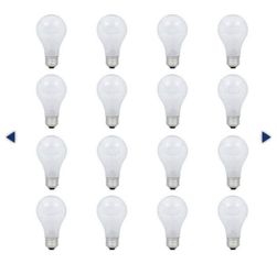 60W Equivalent A19 Dimmable Eco-Incandescent Light Bulb Soft White (16-Pack)