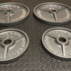 IVANKOS Weight Plates, Olympic/Reconditioned. 45s and 25s 