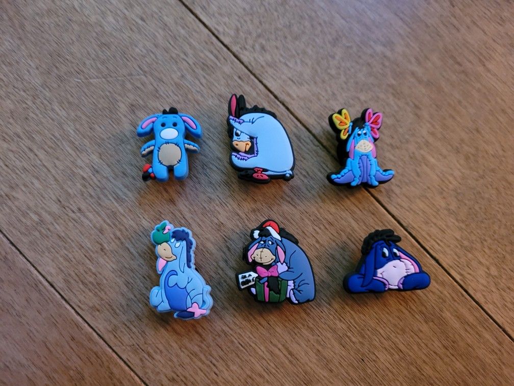 Lot Of 6 Eeyore Shoe Charms