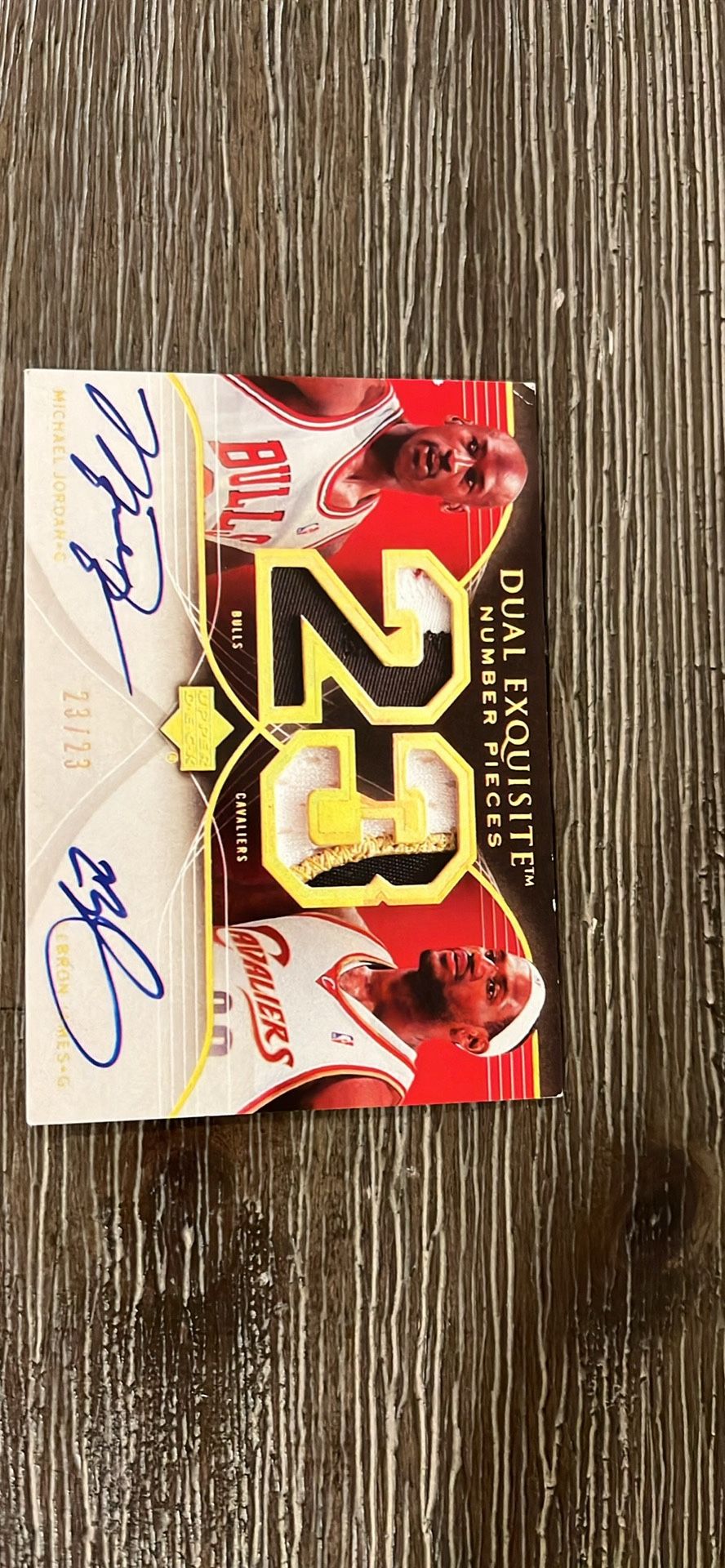 LeBron And Jordan Auto basketball Card