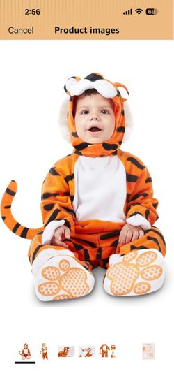 Spooktacular Creations Halloween Baby Tiger Costume for Kids, Tiger Costume Toddler for Animal Halloween Dress Up Party
