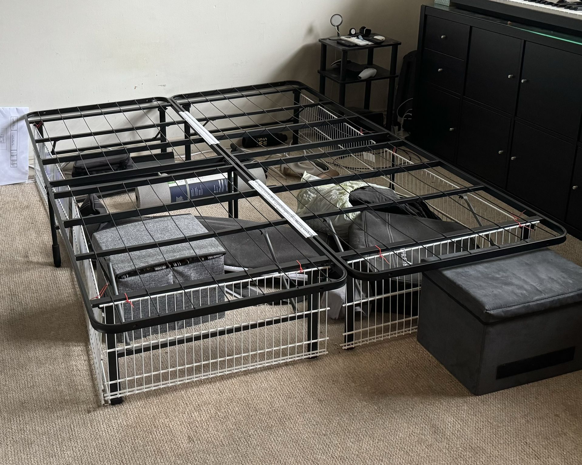Queen Bed Frame With A Lot Of Storage Space