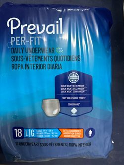 Prevail Per-Fit Daily Underwear Large 18-Count