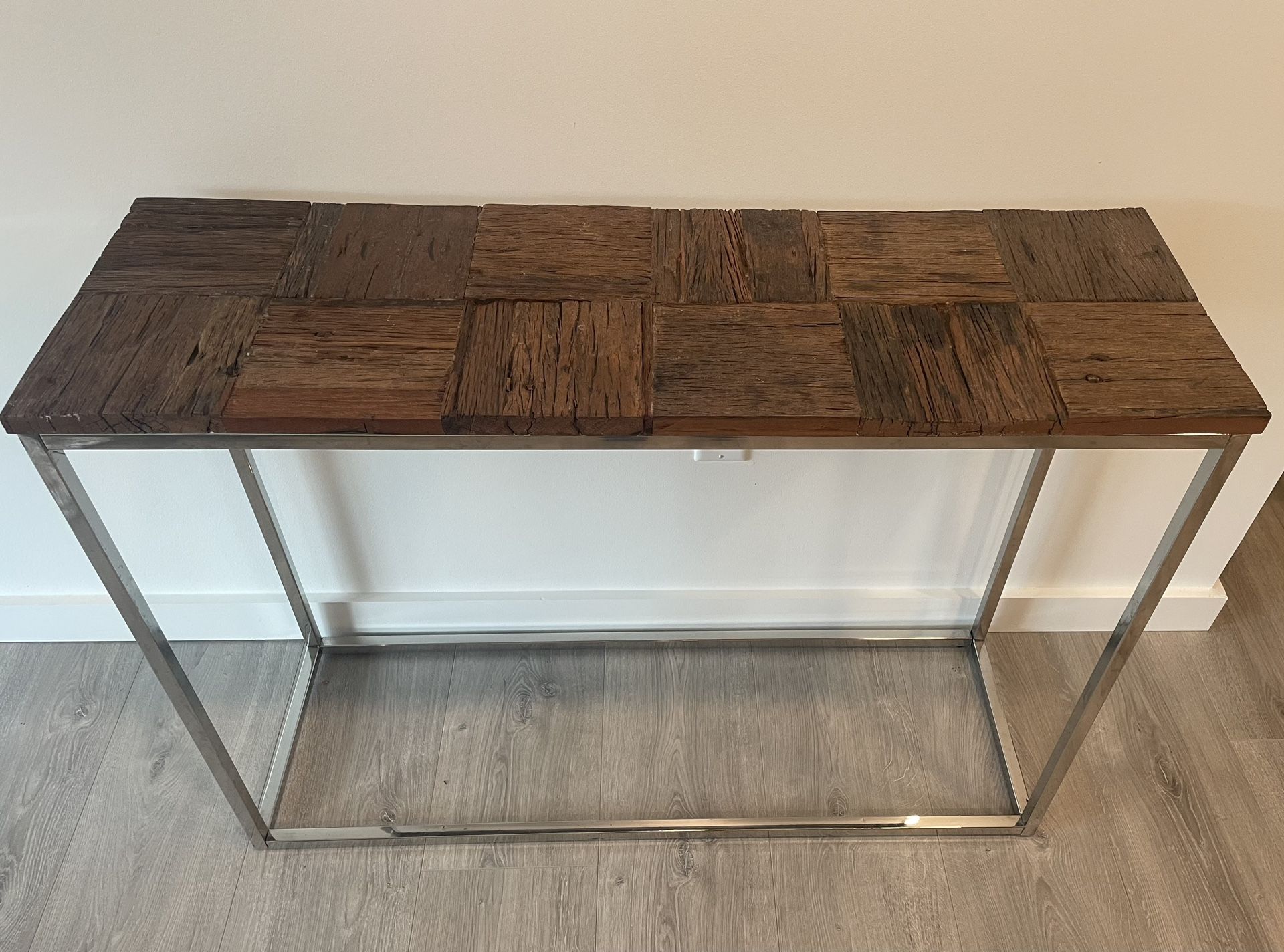 Wood And Metal Console Table
