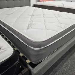 Brand New 12" Thick Organic Cotton  Innerspring Soft Pillowtop Queen Mattress