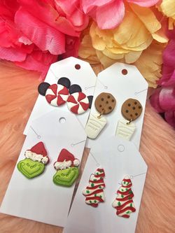 Christmas Clay Earrings
